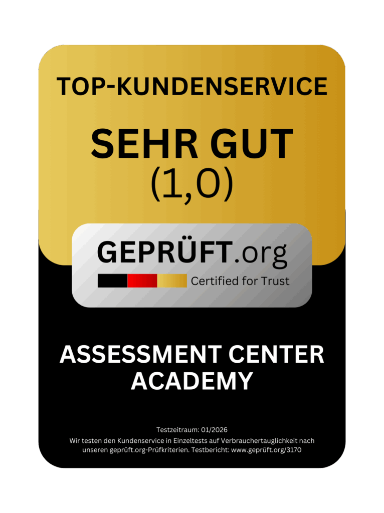 Top-Kundenservice Siegel für Assessment Center Academy
